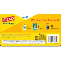 Glad® Tall Kitchen Drawstring Trash Bags, 13 Gal, 0.72 mil, 24" x 27.38", Gray, 400/Case -Cheap Trash & Recycling Store CLO78526CT 24