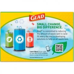 Glad® Tall Kitchen Blue Recycling Bags, 13 Gal, 0.9 mil, Blue, 180/Case -Cheap Trash & Recycling Store CLO78542 03