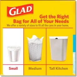 Glad® OdorShield Quick-Tie Small Trash Bags, 4 Gal, 0.5 mil, 8" x 18", White, 156/Case -Cheap Trash & Recycling Store CLO78812 10