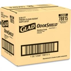 Glad® OdorShield Medium Quick-Tie Trash Bags, 8 Gal, 0.57 mil, 21.63" x 23", White, 156/Case -Cheap Trash & Recycling Store CLO78815CT 06