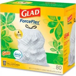 Glad® OdorShield Tall Kitchen Drawstring Bags, 13 Gal, 0.95 mil, Gain Scent, White, 240/Case 19 Glad® OdorShield Tall Kitchen Drawstring Bags, 13 Gal, 0.95 mil, Gain Scent, White, 240/Case -Cheap Trash & Recycling Store CLO78900 03