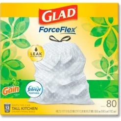 Glad® OdorShield Tall Kitchen Drawstring Bags, 13 Gal, 0.95 mil, Gain Scent, White, 240/Case 20 Glad® OdorShield Tall Kitchen Drawstring Bags, 13 Gal, 0.95 mil, Gain Scent, White, 240/Case -Cheap Trash & Recycling Store CLO78900 04