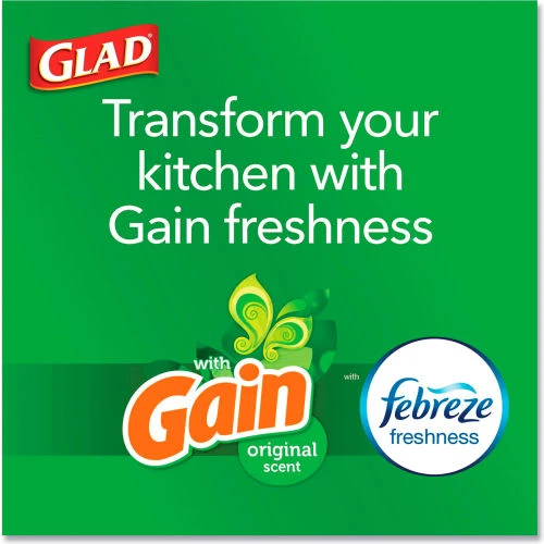 Glad® OdorShield Tall Kitchen Drawstring Bags, 13 Gal, 0.95 mil, Gain Scent, White, 240/Case 11 Glad® OdorShield Tall Kitchen Drawstring Bags, 13 Gal, 0.95 mil, Gain Scent, White, 240/Case - Image 11