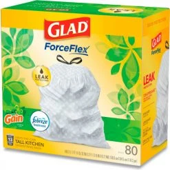 Glad® OdorShield Tall Kitchen Drawstring Bags, 13 Gal, 0.95 mil, Gain Scent, White, 240/Case 31 Glad® OdorShield Tall Kitchen Drawstring Bags, 13 Gal, 0.95 mil, Gain Scent, White, 240/Case -Cheap Trash & Recycling Store CLO78900 17