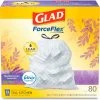 Glad® OdorShield Tall Kitchen Drawstring Bags, 13 Gal, 0.95 mil, Lavendar, White, 80/Box