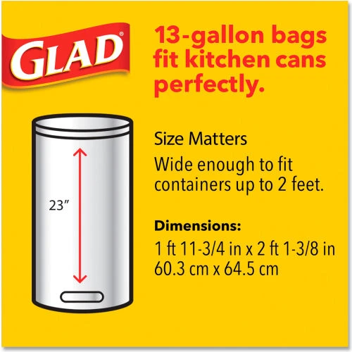Glad® OdorShield Tall Kitchen Drawstring Bags, 13 Gal, 0.95 mil, Lavendar, White, 240/Case 6 Glad® OdorShield Tall Kitchen Drawstring Bags, 13 Gal, 0.95 mil, Lavendar, White, 240/Case - Image 6