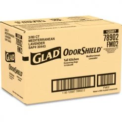 Glad® OdorShield Tall Kitchen Drawstring Bags, 13 Gal, 0.95 mil, Lavendar, White, 240/Case 37 Glad® OdorShield Tall Kitchen Drawstring Bags, 13 Gal, 0.95 mil, Lavendar, White, 240/Case -Cheap Trash & Recycling Store CLO78902 20