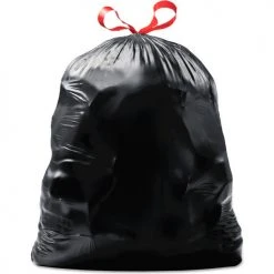 Glad® Drawstring Large Trash Bags, 30 Gal, 1.05 mil, 30" x 33", Black, 90/Case -Cheap Trash & Recycling Store CLO78952 04