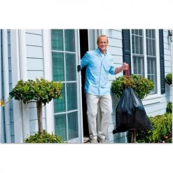 Glad® Drawstring Large Trash Bags, 30 Gal, 1.05 mil, 30" x 33", Black, 15/Box -Cheap Trash & Recycling Store CLO78966BX 03