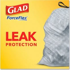 Glad® Tall Kitchen Drawstring Trash Bags, 13 Gal, 0.72 mil, 23.75" x 24.88", White, 240/Case 28 Glad® Tall Kitchen Drawstring Trash Bags, 13 Gal, 0.72 mil, 23.75" x 24.88", White, 240/Case -Cheap Trash & Recycling Store CLO79008 05