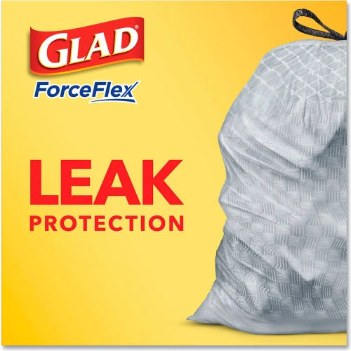 Glad® Tall Kitchen Drawstring Trash Bags, 13 Gal, 0.72 mil, 23.75" x 24.88", White, 240/Case 5 Glad® Tall Kitchen Drawstring Trash Bags, 13 Gal, 0.72 mil, 23.75" x 24.88", White, 240/Case - Image 5