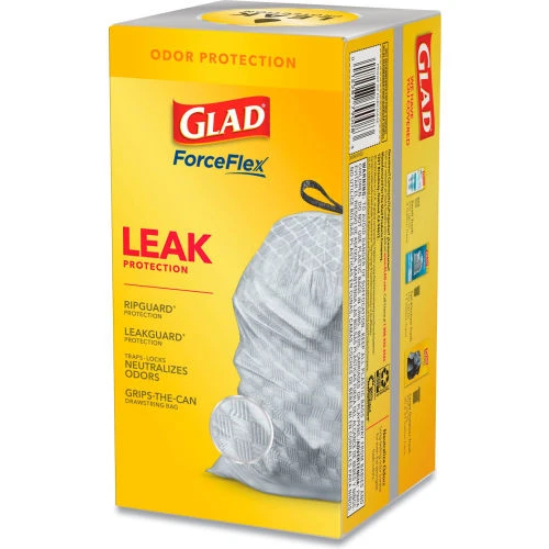 Glad® Tall Kitchen Drawstring Trash Bags, 13 Gal, 0.72 mil, 23.75" x 24.88", White, 240/Case 10 Glad® Tall Kitchen Drawstring Trash Bags, 13 Gal, 0.72 mil, 23.75" x 24.88", White, 240/Case - Image 10