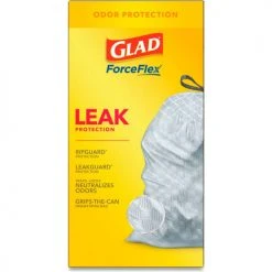 Glad® Tall Kitchen Drawstring Trash Bags, 13 Gal, 0.72 mil, 23.75" x 24.88", White, 240/Case 36 Glad® Tall Kitchen Drawstring Trash Bags, 13 Gal, 0.72 mil, 23.75" x 24.88", White, 240/Case -Cheap Trash & Recycling Store CLO79008 15