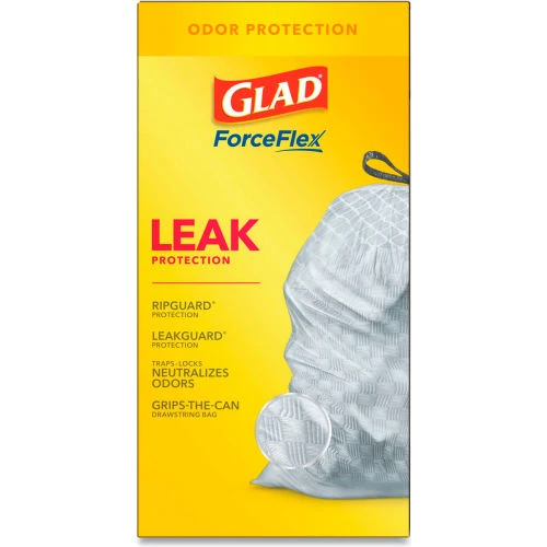 Glad® Tall Kitchen Drawstring Trash Bags, 13 Gal, 0.72 mil, 23.75" x 24.88", White, 240/Case 13 Glad® Tall Kitchen Drawstring Trash Bags, 13 Gal, 0.72 mil, 23.75" x 24.88", White, 240/Case - Image 13