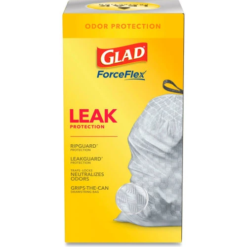 Glad® Tall Kitchen Drawstring Trash Bags, 13 Gal, 0.72 mil, 23.75" x 24.88", White, 240/Case 14 Glad® Tall Kitchen Drawstring Trash Bags, 13 Gal, 0.72 mil, 23.75" x 24.88", White, 240/Case - Image 14