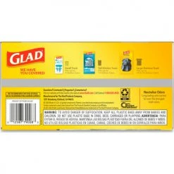 Glad® Tall Kitchen Drawstring Trash Bags, 13 Gal, 0.72 mil, 23.75" x 24.88", White, 240/Case 38 Glad® Tall Kitchen Drawstring Trash Bags, 13 Gal, 0.72 mil, 23.75" x 24.88", White, 240/Case -Cheap Trash & Recycling Store CLO79008 17