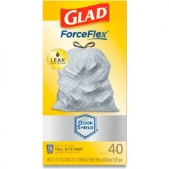 Glad® Tall Kitchen Drawstring Trash Bags, 13 Gal, 0.72 mil, 23.75" x 24.88", White, 240/Case 39 Glad® Tall Kitchen Drawstring Trash Bags, 13 Gal, 0.72 mil, 23.75" x 24.88", White, 240/Case -Cheap Trash & Recycling Store CLO79008 18