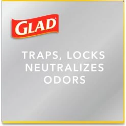 Glad® Tall Kitchen Drawstring Trash Bags, 13 Gal, 0.72 mil, 23.75" x 24.88", White, 240/Case 42 Glad® Tall Kitchen Drawstring Trash Bags, 13 Gal, 0.72 mil, 23.75" x 24.88", White, 240/Case -Cheap Trash & Recycling Store CLO79008 21