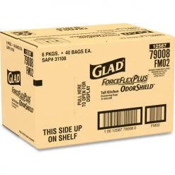 Glad® Tall Kitchen Drawstring Trash Bags, 13 Gal, 0.72 mil, 23.75" x 24.88", White, 240/Case 44 Glad® Tall Kitchen Drawstring Trash Bags, 13 Gal, 0.72 mil, 23.75" x 24.88", White, 240/Case -Cheap Trash & Recycling Store CLO79008 23