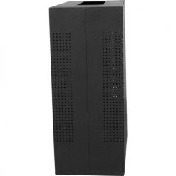 Witt Industries Witt Celestial Series Steel Rectangular Trash Can, 40 Gallon, Black -Cheap Trash & Recycling Store CLRC40 BK side view