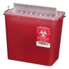 Plasti-Products 141020 5-Quart Sharps Container, Horizontal Entry, Red, Case of 20