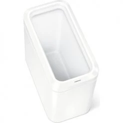 simplehuman® Slim Open Top Trash Can, 6-3/5 Gallon, White Steel - CW1492