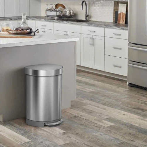 simplehuman® Semi-Round Step Can, 16 Gallon Brushed SS - CW2029 6 simplehuman® Semi-Round Step Can, 16 Gallon Brushed SS - CW2029 - Image 6