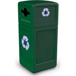 Commercial Zone PolyTec™ Recycling Can w/Dome Lid, 42 Gallon, Forest Green