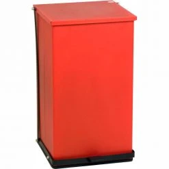 Detecto® Red Baked Epoxy Steel Step-On Can, 100 Quart