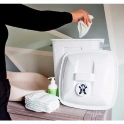 Busch Systems Diaper Pail - 14 Gallons - White - 102492 -Cheap Trash & Recycling Store Diaper Pail3