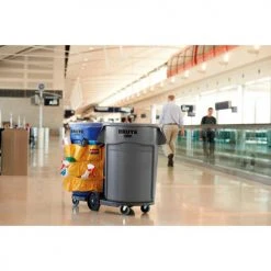 Rubbermaid Brute® 2620 Trash Container 20 Gallon - Gray 14 Rubbermaid Brute® 2620 Trash Container 20 Gallon - Gray -Cheap Trash & Recycling Store FG264360GRAY ur brute 44G vented blue gray in use airport terminal 3