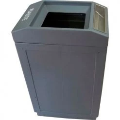 Forte Products Forte 39 Gallon Sidekick™ Open Top Waste Container w/Ashtray, Gray - 8002045
