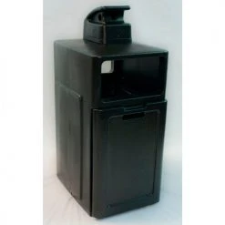 Forte Products Forte 42 Gallon Enclosed Top Waste Container W/ Ashtray, Black - 8002839