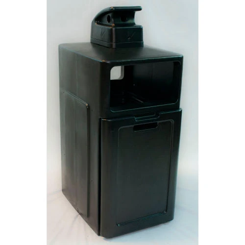 Forte Products Forte 42 Gallon Enclosed Top Waste Container W/ Ashtray, Black - 8002839 1 Forte Products Forte 42 Gallon Enclosed Top Waste Container W/ Ashtray, Black - 8002839