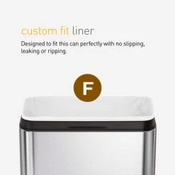 simplehuman® Code F Custom Fit Trash Bag Liners - 6.5 Gallon, 60 Bags/Pack - CW0256 -Cheap Trash & Recycling Store F 60pk CW0256 4