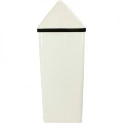 Frost Steel Square Swing Top Can, 18 Gallon, White -Cheap Trash & Recycling Store Frost code 300 NL side