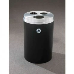 Glaro Recyclepro Recycling & Trash Can, 30 Gallon, Satin Black