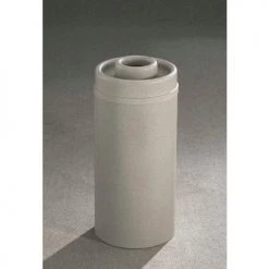 Glaro 33 Gallon Ash/Trash Receptacle w/Donut Top, Satin Black - D2051-BK-BK