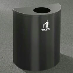 Glaro Recyclepro Trash Can, 29 Gallon, Satin Black