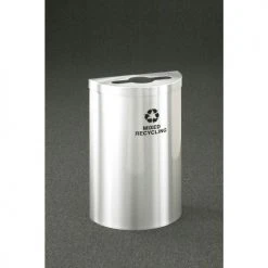 Glaro Recyclepro Recycling & Trash Can, 16 Gallon, Satin Aluminum