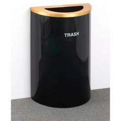 Glaro Recyclepro Trash Can, 14 Gallon, Satin Black