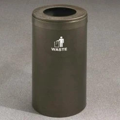 Glaro Recyclepro Value Trash Can, 15 Gallon, Satin Black