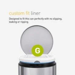 simplehuman® Trash Can Liner Code G - 8 Gallon, 17.5 x 28, 1.18 Mil, White, Pack of 240 -Cheap Trash & Recycling Store G 60pk CW0257 4
