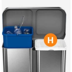 simplehuman® Trash Can Liner Code H - 9 Gallon, 18.5 x 28, 1.18 Mil, White, Pack of 240 -Cheap Trash & Recycling Store H 60pk CW0258 4