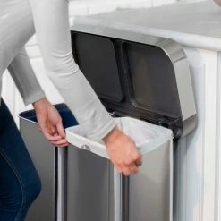 simplehuman® Trash Can Liner Code H - 9 Gallon, 18.5 x 28, 1.18 Mil, White, Pack of 240 -Cheap Trash & Recycling Store H 60pk CW0258 5