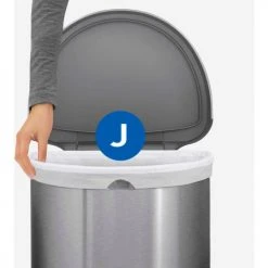 simplehuman® Trash Can Liner Code J - 10.5 Gallon, 21.1 X 28, 1.18 Mil, White, Pack of 240 -Cheap Trash & Recycling Store J 60pk CW0259 4