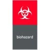 Simplehuman® Magnet Decal For Stainless Steel Trash Cans, "Biohazard", Red/Gray