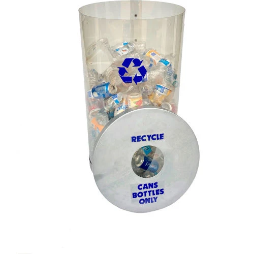 Kettle Creek Corporation Kettle Creek 40 Gal. Clear Plastic Bins, 19-1/2"D x 34"H, with Uncoated Metal Lid & Base,2 Cans/Pack 3 Kettle Creek Corporation Kettle Creek 40 Gal. Clear Plastic Bins, 19-1/2"D x 34"H, with Uncoated Metal Lid & Base,2 Cans/Pack - Image 3