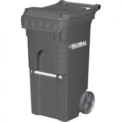 Global Industrial™ Mobile Trash Container, 35 Gallon Gray -Cheap Trash & Recycling Store OTE 3955050F BS8