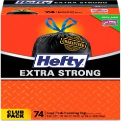Hefty® Ultra Strong Tall Kitchen and Trash Bags, 30 Gal, 1.1 mil, 30" x 33", Black, 222/Case